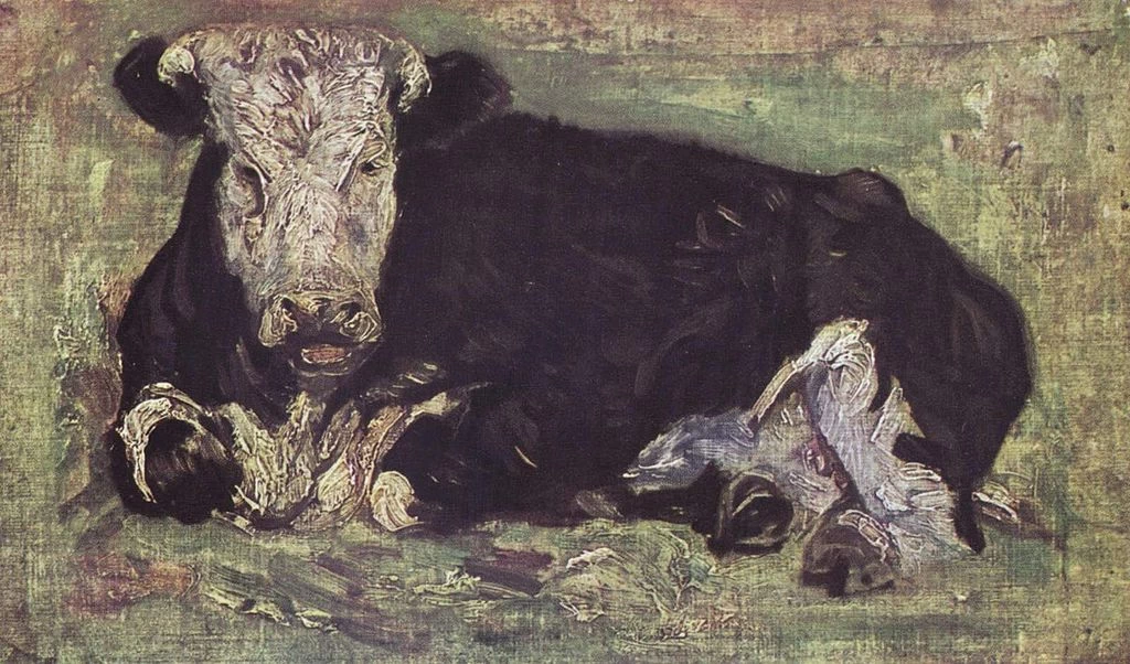 155-Vincent van Gogh-Mucca sdraiata, 1883  